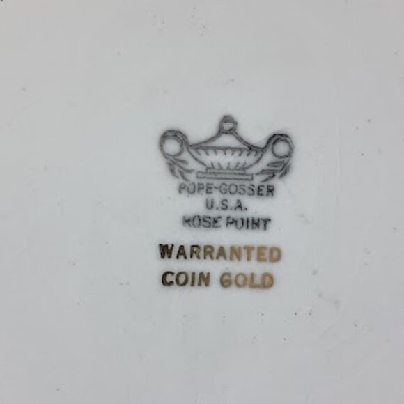 Pope Gosser Vintage Rose Point 10" Plate - Picture 6 of 8